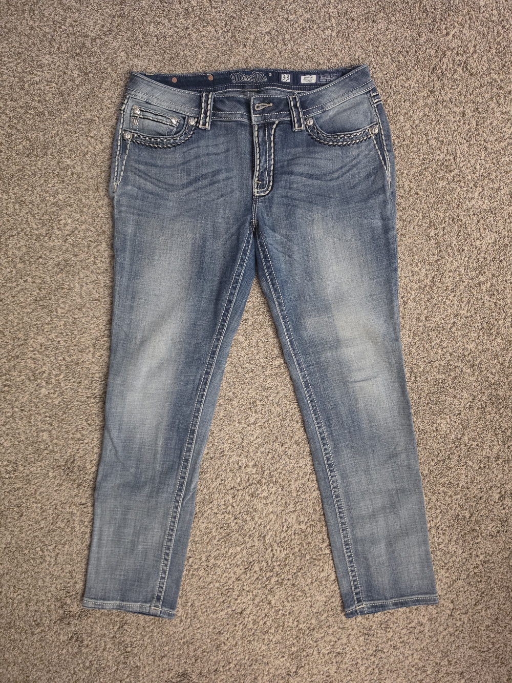 Miss Me Women's Light Wash Skinny Jeans - Blue